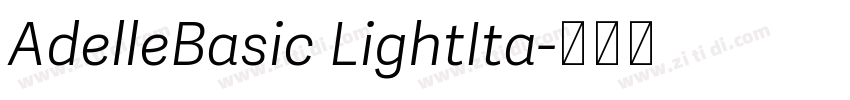 AdelleBasic LightIta字体转换